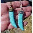 Turquoise Tusk Necklace 