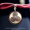 Round Bone Triskellion Pendant 
