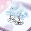 Silver Lotus Earrings 
