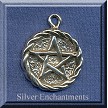 Sterling Silver Celtic Braid Pentagram Pendant 
