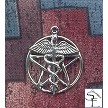 Sterling Silver Caduceus Medical Healers Pentacle Pendant 