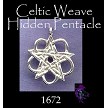 Sterling Silver Bailed Celtic Hidden Pentacle Pendant 