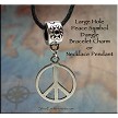 Large Hole Dangle Bracelet Charm or Necklace Pendant 