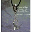 Large Hole Dangle Bracelet Charm or Necklace Pendant 