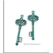 Celtic Knot Key Pendant - Verdigris Patina 