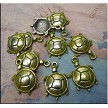 Turtle Charm, Olive Moss Patina 