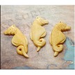 Carved Bone Double Sided Sea Horse Pendant 