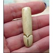 Carved Bone Phallus Talisman Bead Pendant 