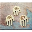 Spiral Hand Bone Pendant, Carved Reiki Pendant 