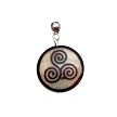 Bone Triskellion Pendant, Celtic Spiral Pendant 