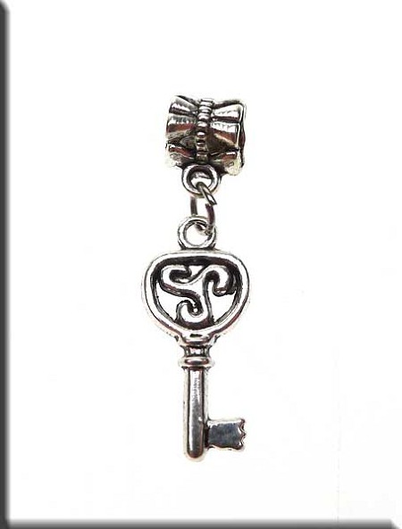 Double-Sided Celtic Key Charm 