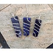 Sodalite Wand Necklace, Spiral Wrapped Sodalite Obelisk 