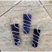 Sodalite Pendant Necklace, Spiral Wrapped 