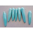 Porcelain Turquoise Dagg Beads, Set of 7pcs 