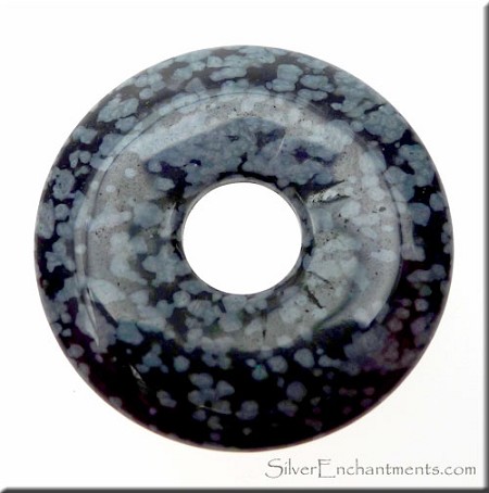 Gemstone Donut Pendant, 35mm 