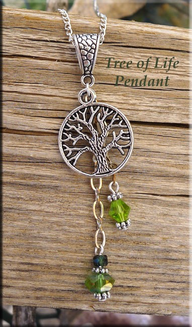 Crystal Yggdrasil Tree of Life Pendant 