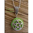 Pentacle on Green Magnesite Pendant - Calm Me 