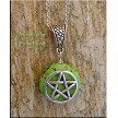 Pentacle on Green Magnesite Pendant - Calm Me 