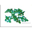 Hammered Bailed Fleur d'Lis Pendant, Triple Verdigris Patina 