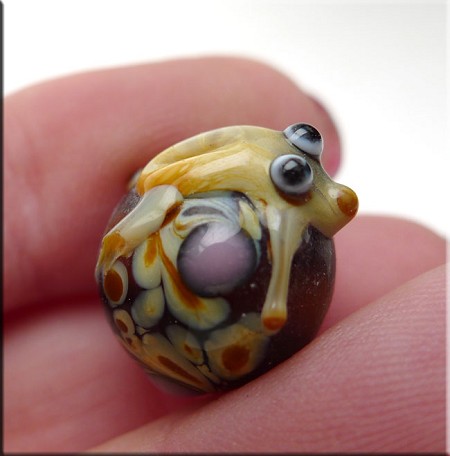 Lampworked Frog Bead | Art Glass Bead 
