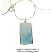 Natural Larimar Pendant in Sterling Silver 