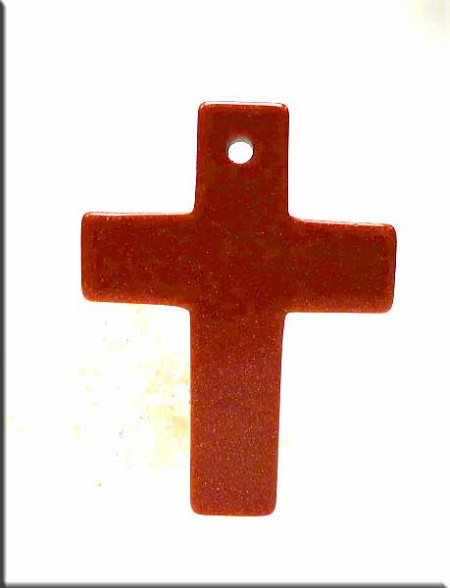 Goldstone Cross Pendant 