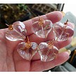 Copper Wire Wrapped Crystal Heart Pendant 