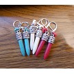 Boho Gemstone Spike Earrings, White 