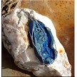 Wire-Wrapped Sugared Druzy Chalcedony Rose Pendant 