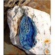 Wire-Wrapped Sugared Druzy Chalcedony Rose Pendant 