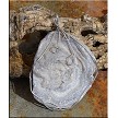 Wire-Wrapped Sugared Silver-Grey Druzy Chalcedony Rose Pendant 