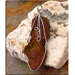 Wire Wrapped Sparkling Gold-Purple Druzy Chalcedony Rose Pendant 