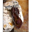 Wire Wrapped Sparkling Gold-Purple Druzy Chalcedony Rose Pendant 