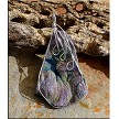 Wire Wrapped Sparkling Volcano Multicolor Druzy Chalcedony Rose Pendant 