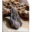 Wire Wrapped Sparkling Volcano Multicolor Druzy Chalcedony Rose Pendant 
