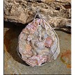 Wire Wrapped Sugared Druzy Chalcedony Rose Pendant 