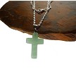 Aventurine Gemstone Cross Necklace 