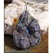 Wire Wrapped Sparkling Chalcedony Druzy Pendant 