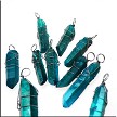 Blue Aura Crystal Pendant 