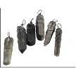 Silver Grey Aura Crystal Pendant 