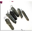 Silver Grey Aura Crystal Pendant 