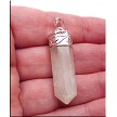 Rose Quartz Point Pendant, 32x11mm 