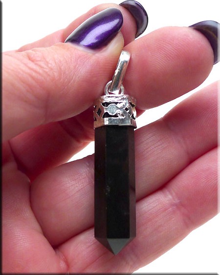 Black Onyx Point Pendant, 36x9mm 