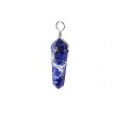 Wire Wrapped Sodalite Crystal Wand Necklace 