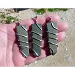Pyrite Wand Necklace, Spiral Wrapped Fool's Gold Obelisk 