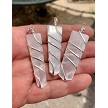 Selenite Wand Pendant Necklace, Spiral Wrapped 