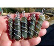 Labradorite Pendant, Wire Wrapped Labradorite Crystal Wand 