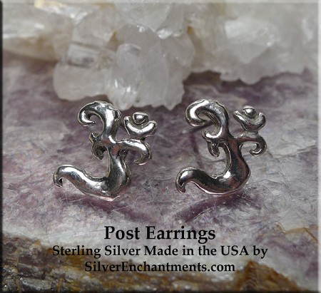 Om Stud Earrings | Om Post Earrings 