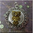 Athena's Owl Pendant - Silver and Bronze 