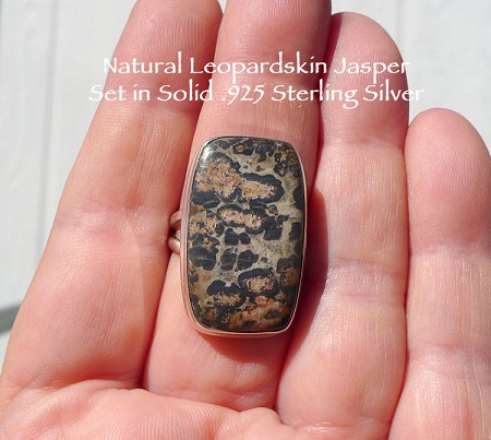 Leopardskin Jasper Ring, Size 7 